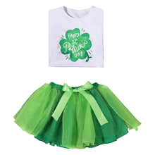 Laden Sie das Bild in den Galerie-Viewer, Mädchen Kinder St. Patrick’s Day Tüllkleid Saint Patrick's Day Kleid