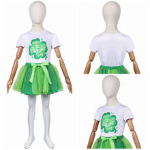 Laden Sie das Bild in den Galerie-Viewer, Mädchen Kinder St. Patrick’s Day Tüllkleid Saint Patrick's Day Kleid