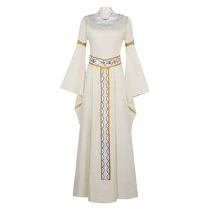 Éowyn weiß Robe The Lord of the Rings Eowyn Cosplay Kostüm Set