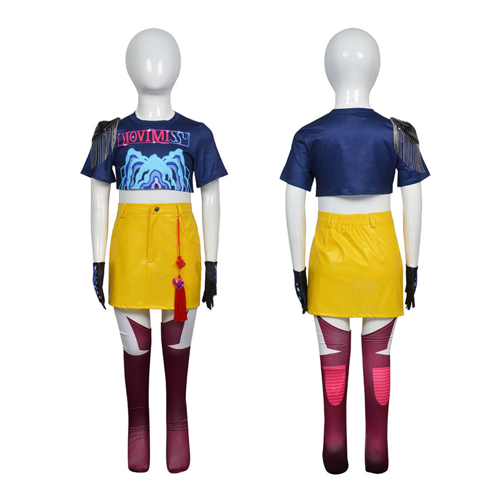 Kinder Mädchen Mira Kostüm Kpop Demon Hunters Mira Cosplay Outfits