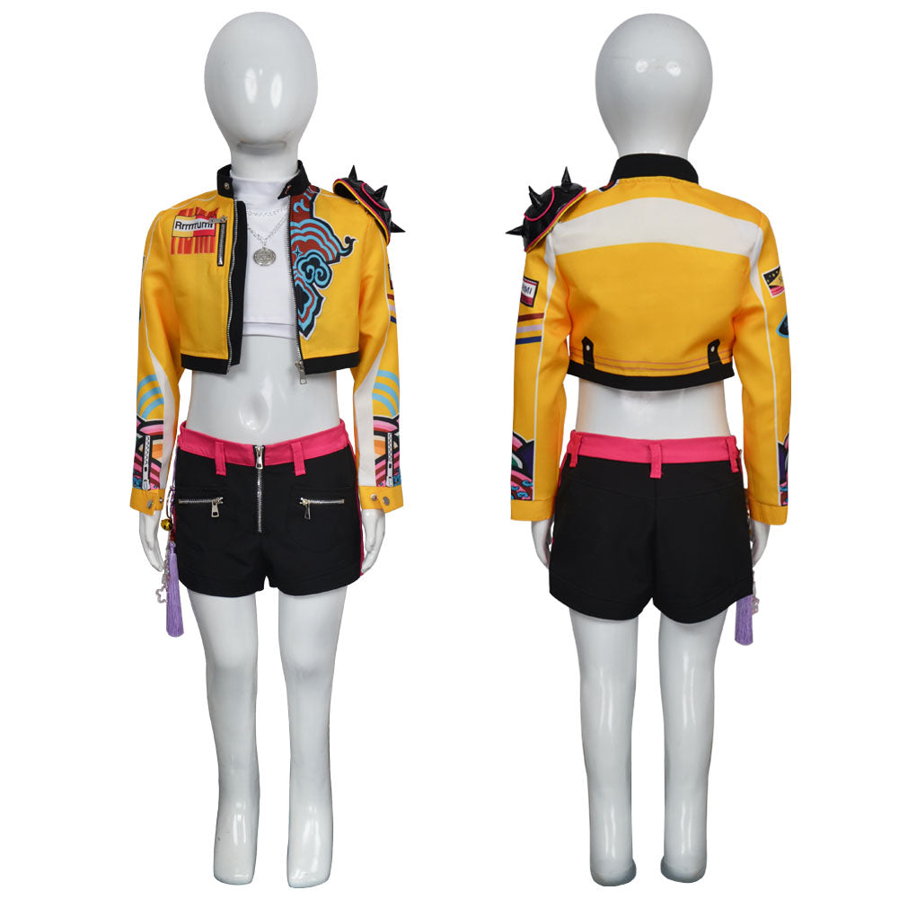 Kinder Mädchen Rumi Kostüm Kpop Demon Hunters Rumi Cosplay Outfits