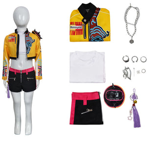Kinder Mädchen Rumi Kostüm Kpop Demon Hunters Rumi Cosplay Outfits