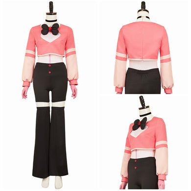 Angel Dust rosa Kostüm Set Hazbin Hotel 2 Angel Cosplay Outfits