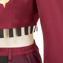 Laden Sie das Bild in den Galerie-Viewer, Angel Dust weinrot Kostüm Set Hazbin Hotel 2 Angel Cosplay Kostüm