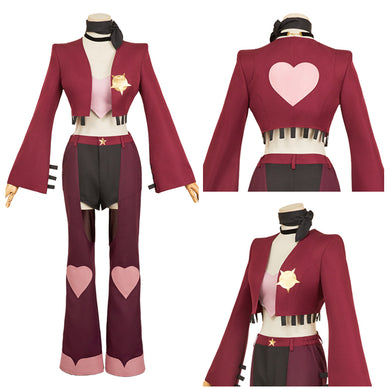 Angel Dust weinrot Kostüm Set Hazbin Hotel 2 Angel Cosplay Kostüm