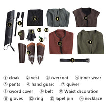 Laden Sie das Bild in den Galerie-Viewer, Aragorn grün Kostüm The Lord of the Rings Aragorn Cosplay Outfits 
