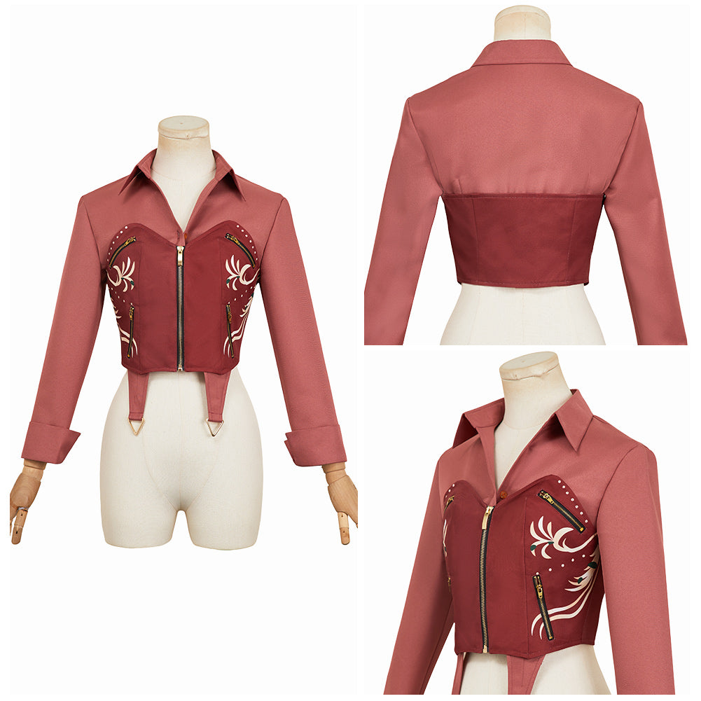 Claire Redfield rot Kostüm Resident Evil Requiem Claire Cosplay Outfits