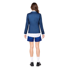 Laden Sie das Bild in den Galerie-Viewer, Coven Academy blau Schuluniform mit Krawatte Hexe Cosplay Kostüm