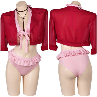 Final Fantasy VII Aerith Gainsborough originelle Damen 3tlg. Bademode