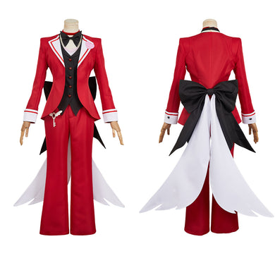 Hazbin Hotel 2025 Angel Dust rot Kostüm Hellaverse Cosplay Outfits