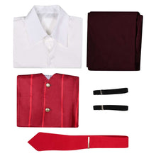 Laden Sie das Bild in den Galerie-Viewer, Hazbin Hotel 2025 The Radio Demon Alastor rot Cosplay Kostüm SET 