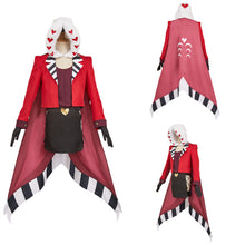 Laden Sie das Bild in den Galerie-Viewer, Hellaverse Valentino rot Kostüm Set Hazbin Hotel 2 Valentino Cosplay Outfits