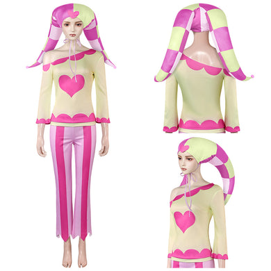 Helluva Boss Fizzarolli rosa Kostüm Set Cosplay Outfits