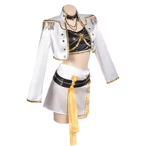 Huntix Golden Mira weiß Kostüm KPOP Demon Hunters Mira Cosplay Outfits