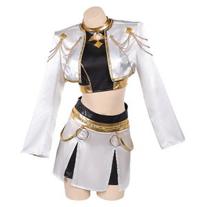 Huntix Golden Zoey weiß Kostüm KPOP Demon Hunters Zoey Cosplay Outfits