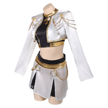 Laden Sie das Bild in den Galerie-Viewer, Huntix Golden Zoey weiß Kostüm KPOP Demon Hunters Zoey Cosplay Outfits