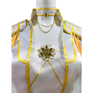 Huntrix Golden Mira weiß KPOP Demon Hunters Mira Kostüm Set