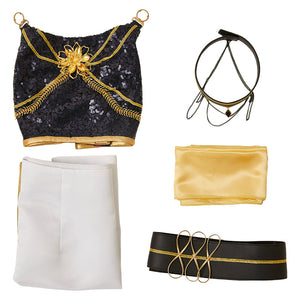 Huntrix Mira Golden schwarz Kostüm Kpop Demon Hunters Mira Cosplay Outfits