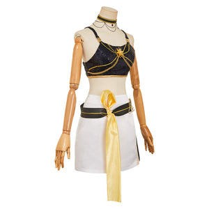 Huntrix Mira Golden schwarz Kostüm Kpop Demon Hunters Mira Cosplay Outfits