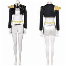 Laden Sie das Bild in den Galerie-Viewer, Huntrix Rumi Gold schwarz weiß Kostüm Cosplay Outfits