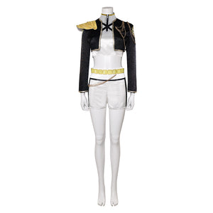 Huntrix Rumi Gold schwarz weiß Kostüm Cosplay Outfits