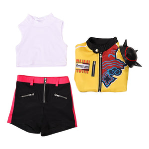 Huntrix Rumi Kinder K-Pop: Demon Hunters Rumi gelb Cosplay Outfits