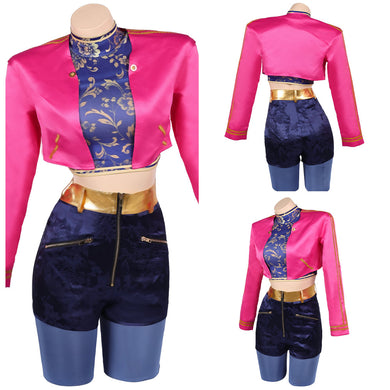 Huntrix Rumi rosa Outfits Kpop Demon Hunters Rumi Cosplay Kostüm