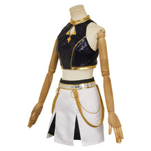 Laden Sie das Bild in den Galerie-Viewer, Huntrix Zoey Golden schwarz Kostüm Kpop Demon Hunters Mira Cosplay Outfits