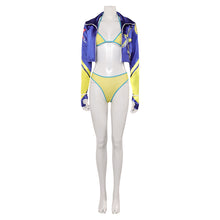 Laden Sie das Bild in den Galerie-Viewer, Kimberly Jackson blau Kostüm Set Street Fighter Kimberly Cosplay Outfits