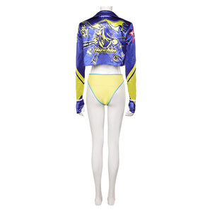 Kimberly Jackson blau Kostüm Set Street Fighter Kimberly Cosplay Outfits