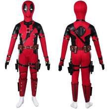 Laden Sie das Bild in den Galerie-Viewer, Kinder Jungen Deadpool &amp; Wolverine Deadpool Jumpsuit Cosplay Kostüm