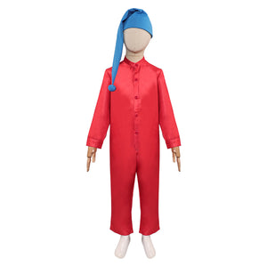 Kinder Jungen Schneewittchen Zwerge rot Jumpsuot Cosplay Outfits  