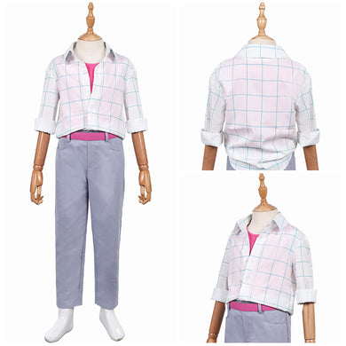 Kinder Junger Jinu Saja weiß Kostüm Set K-Pop: Demon Hunters Saja Boys Jinu Cosplay Outfits