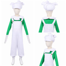 Laden Sie das Bild in den Galerie-Viewer, Kinder Luigi weiß Kostüm Der Super Mario Galaxy Film Luigi Cosplay Outfit