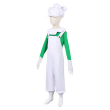 Laden Sie das Bild in den Galerie-Viewer, Kinder Luigi weiß Kostüm Der Super Mario Galaxy Film Luigi Cosplay Outfit