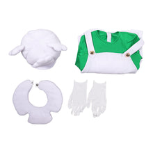 Laden Sie das Bild in den Galerie-Viewer, Kinder Luigi weiß Kostüm Der Super Mario Galaxy Film Luigi Cosplay Outfit