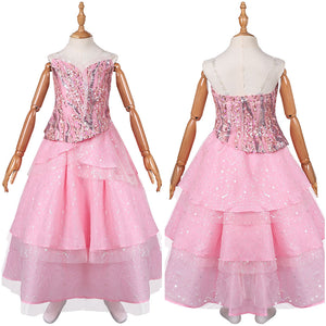 Kinder Mädchen Glinda Wicked Kleid Cosplay Kostüm Outfits