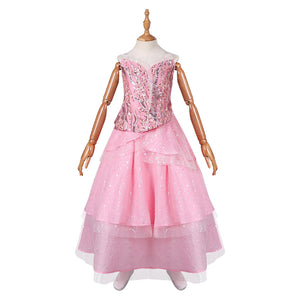 Kinder Mädchen Glinda Wicked Kleid Cosplay Kostüm Outfits