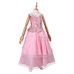 Kinder Mädchen Glinda Wicked Kleid Cosplay Kostüm Outfits