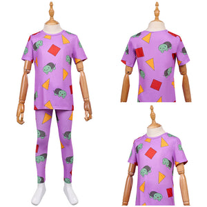 Kinder Mädchen Huntrix Zoey lila Schlafanzug K-Pop: Demon Hunters Zoey Cosplay Outfits