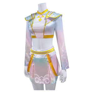 Kinder Mädchen Kpop Demon Hunters Huntrix Zoey Golden Kostüm 