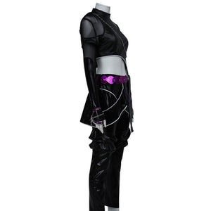 Kpop Demons Hunters Huntrix Zoey schwarz Kampfanzug Cosplay Kostüm