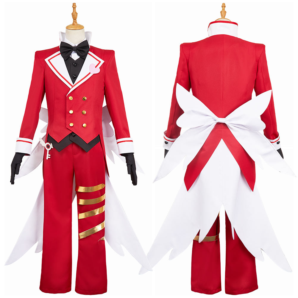 Lucifer Morningstar rot Kostüm Hellaverse Hazbin Hotel Lucifer Cosplay Outfits