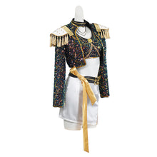 Laden Sie das Bild in den Galerie-Viewer, Mädchen Kinder Huntrix Mira Golden schwarz Kostüm Cosplay Outfits