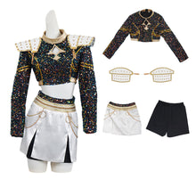 Laden Sie das Bild in den Galerie-Viewer, Mädchen Kinder Huntrix Zoey Golden schwarz Kostüm Cosplay Outfits
