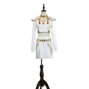 Mädchen Kinder Huntrix Zoey Golden weiß Cosplay Outfits