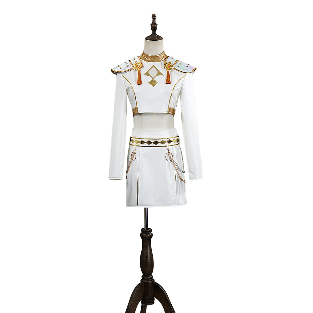 Mädchen Kinder Huntrix Zoey Golden weiß Cosplay Outfits