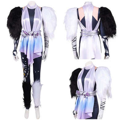Marvel Rivals Luna Snow weiß&schwarz Kostüm Set