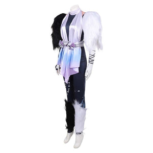 Marvel Rivals Luna Snow weiß&schwarz Kostüm Set