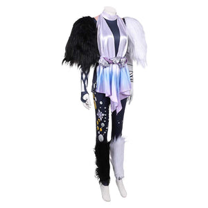 Marvel Rivals Luna Snow weiß&schwarz Kostüm Set